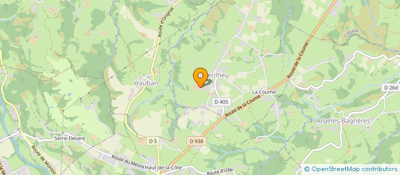 localisation de l'entreprise MONSIEUR HERVE DUBEAU  MERILHEU