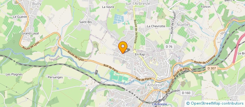 localisation de l'entreprise MONSIEUR HERVE DURAND  L'ARBRESLE