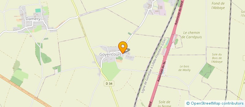 localisation de l'entreprise MONSIEUR HERVE ETEVEZ  GOYENCOURT