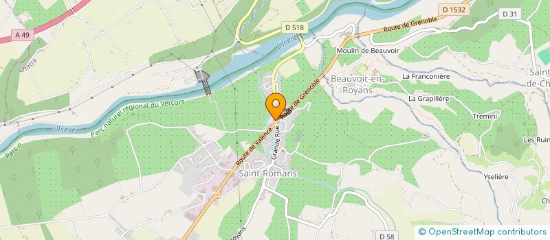 localisation de l'entreprise MONSIEUR HERVE FABRY  SAINT-ROMANS