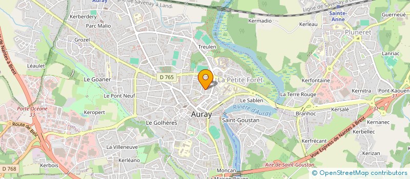 localisation de l'entreprise MONSIEUR HERVE FAULIAU à AURAY