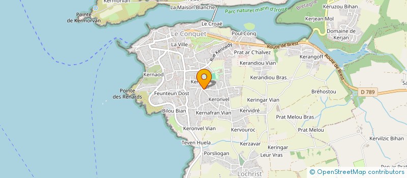 localisation de l'entreprise MONSIEUR HERVE FOURMESTRAUX  LE CONQUET