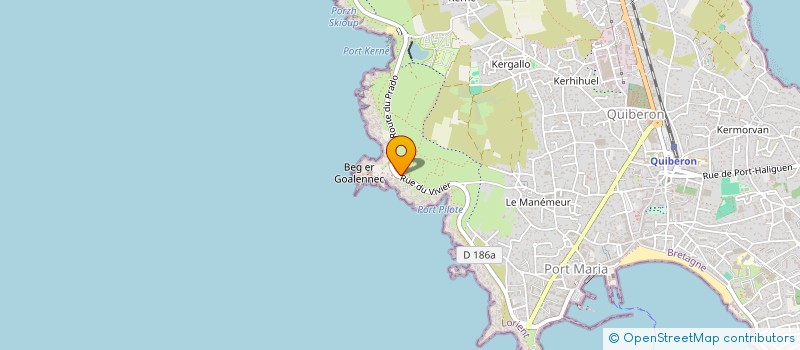 localisation de l'entreprise MONSIEUR HERVE FRAPPER  QUIBERON
