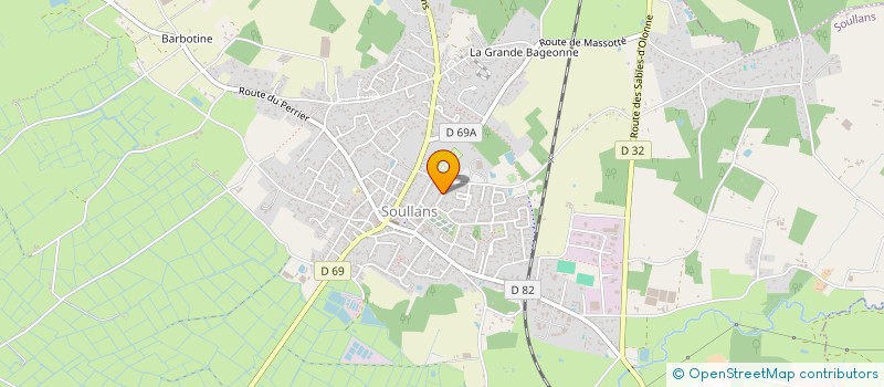 localisation de l'entreprise MONSIEUR HERVE FROTTIER  SOULLANS