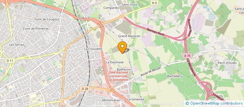 localisation de l'entreprise MONSIEUR HERVE GIBERT  BEZIERS