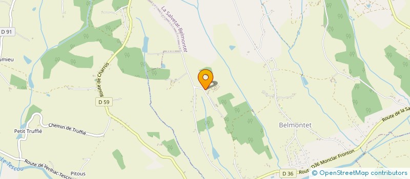 localisation de l'entreprise MONSIEUR HERVE GILLES  LA SALVETAT-BELMONTET