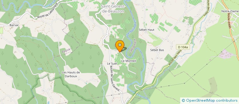 localisation de l'entreprise MONSIEUR HERVE GIRARD  SAINT-GENEST-DE-BEAUZON