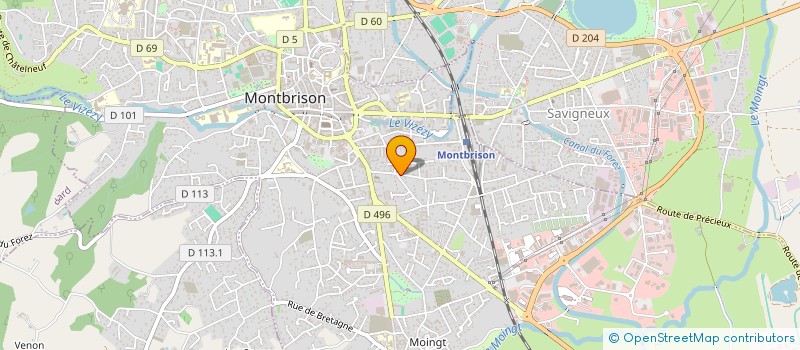 localisation de l'entreprise MONSIEUR HERVE GODDE  MONTBRISON