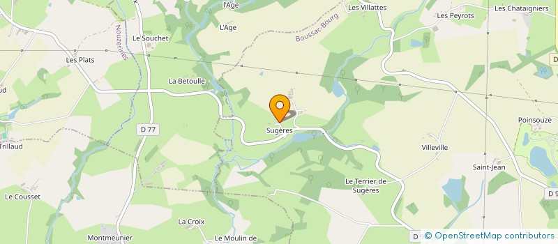 localisation de l'entreprise MONSIEUR HERVE GRIMAUD à BOUSSAC-BOURG