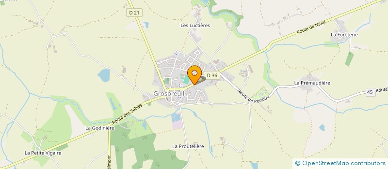 localisation de l'entreprise MONSIEUR HERVE GUEDON à GROSBREUIL