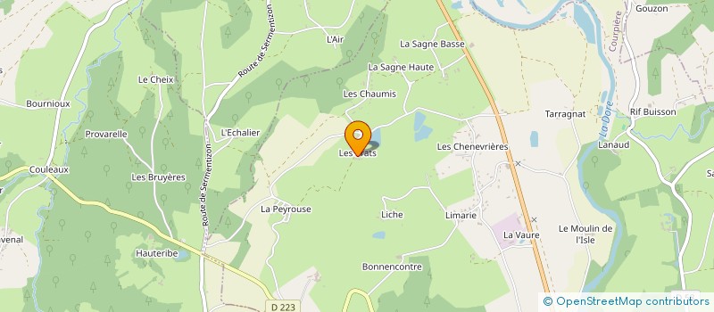 localisation de l'entreprise MONSIEUR HERVE HERMILLON  AUBUSSON D'AUVERGNE