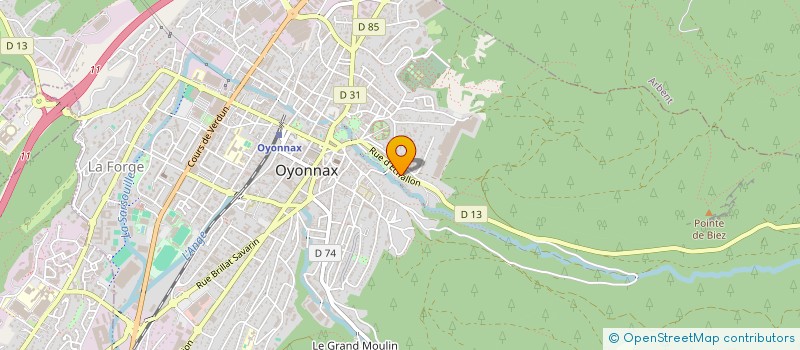 localisation de l'entreprise MONSIEUR HERVE HUGON à OYONNAX
