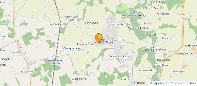 localisation de l'entreprise MONSIEUR HERVE JAGUIN à SQUIFFIEC