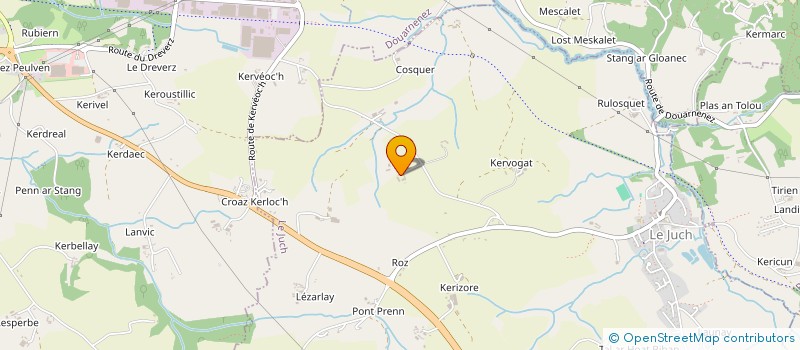 localisation de l'entreprise MONSIEUR HERVE JAIN  LE JUCH