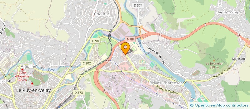 localisation de l'entreprise MONSIEUR HERVE JOUVE  BRIVES-CHARENSAC