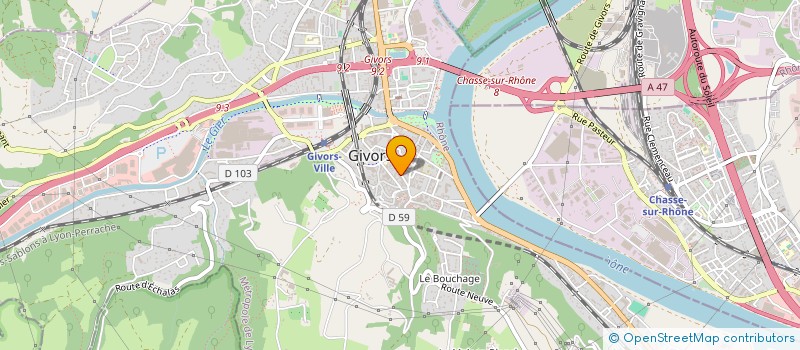 localisation de l'entreprise MONSIEUR HERVE KOCHER  GIVORS