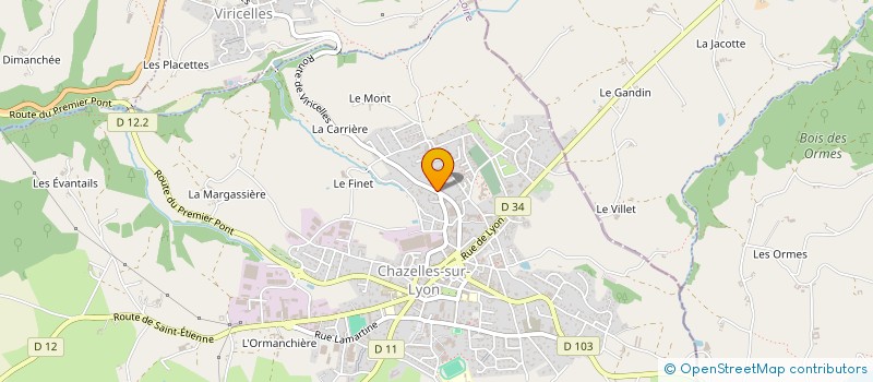 localisation de l'entreprise MONSIEUR HERVE KUJAWA  CHAZELLES-SUR-LYON