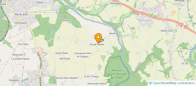 localisation de l'entreprise MONSIEUR HERVE L'ESCOP  PLOUBEZRE