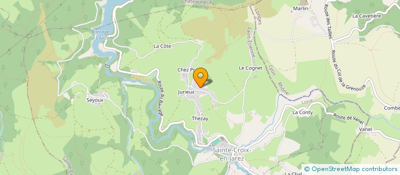 localisation de l'entreprise MONSIEUR HERVE LADAVIERE  SAINTE-CROIX-EN-JAREZ