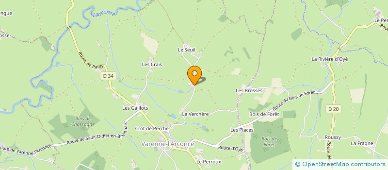 localisation de l'entreprise MONSIEUR HERVE LAUVERNIER  VARENNE-L ARCONCE