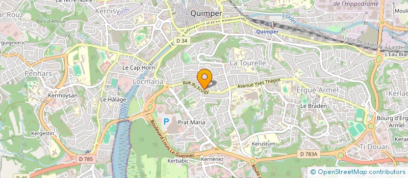 localisation de l'entreprise MONSIEUR HERVE LE BOUGEANT à QUIMPER