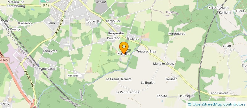 localisation de l'entreprise MONSIEUR HERVE LE BUHE  LANDAUL