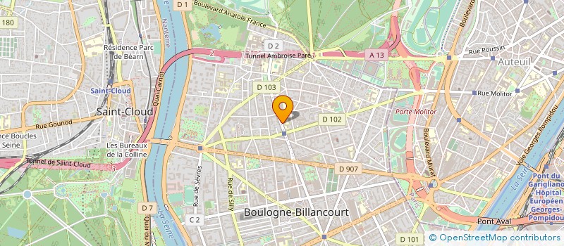 localisation de l'entreprise MONSIEUR HERVE LE FRANCOIS DES COURTIS à BOULOGNE-BILLANCOURT