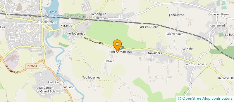 localisation de l'entreprise MONSIEUR HERVE LE GOFF  ROSPORDEN