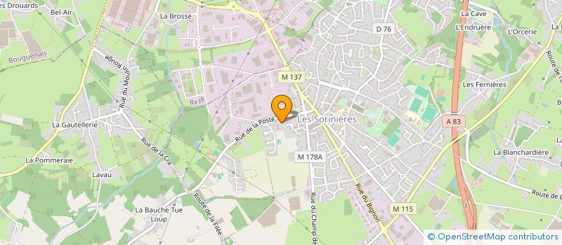 localisation de l'entreprise MONSIEUR HERVE LEROUX  LES SORINIERES