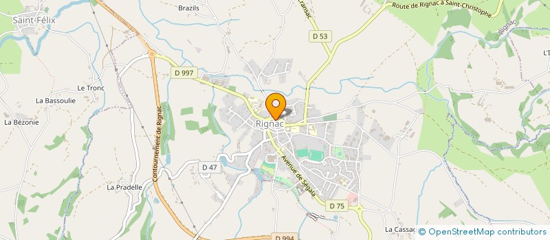 localisation de l'entreprise MONSIEUR HERVE MALRIEU  RIGNAC