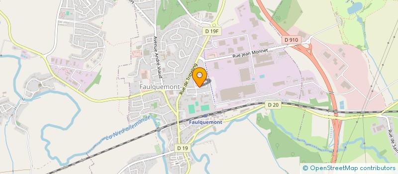 localisation de l'entreprise MONSIEUR HERVE MATHIEU  FAULQUEMONT