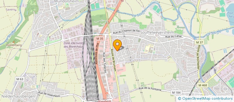 localisation de l'entreprise MONSIEUR HERVE MATHIS  SOUFFELWEYERSHEIM