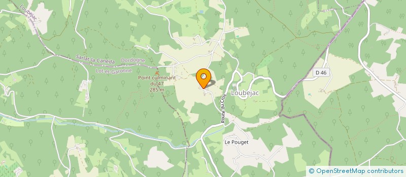 localisation de l'entreprise MONSIEUR HERVE MAURY  LOUBEJAC