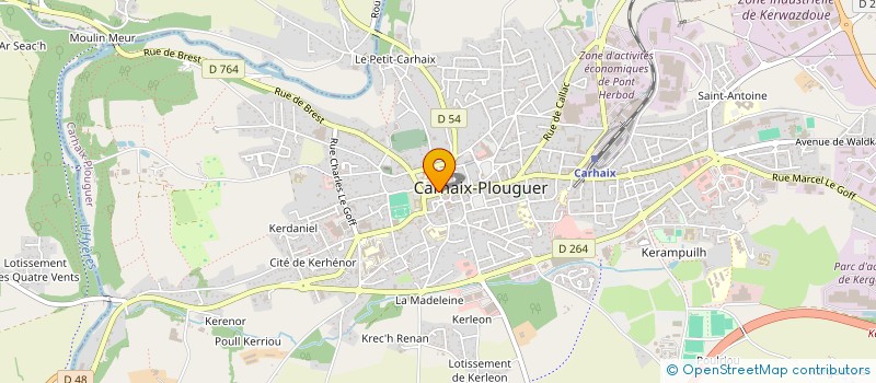 localisation de l'entreprise MONSIEUR HERVE MONFORT  CARHAIX-PLOUGUER
