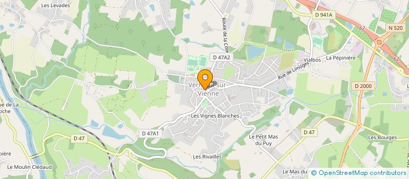 localisation de l'entreprise MONSIEUR HERVE MONTALETANG  VERNEUIL-SUR-VIENNE