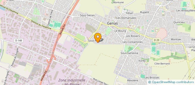 localisation de l'entreprise MONSIEUR HERVE MORLAC  GENAS