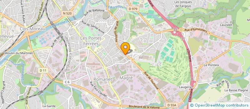 localisation de l'entreprise MONSIEUR HERVE MOULINARD à LIMOGES