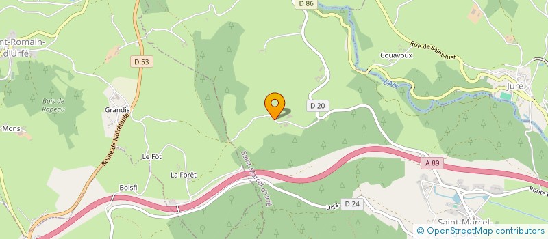 localisation de l'entreprise MONSIEUR HERVE OSSEDAT  SAINT-MARCEL-D URFE