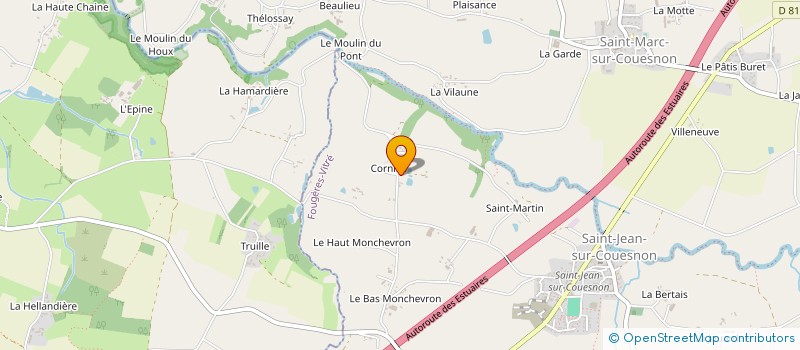 localisation de l'entreprise MONSIEUR HERVE PAITIER à SAINT-AUBIN-DU-CORMIER