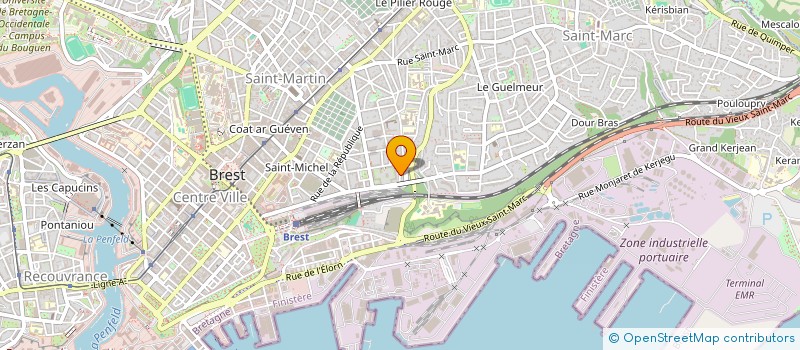 localisation de l'entreprise MONSIEUR HERVE PENNOU  BREST