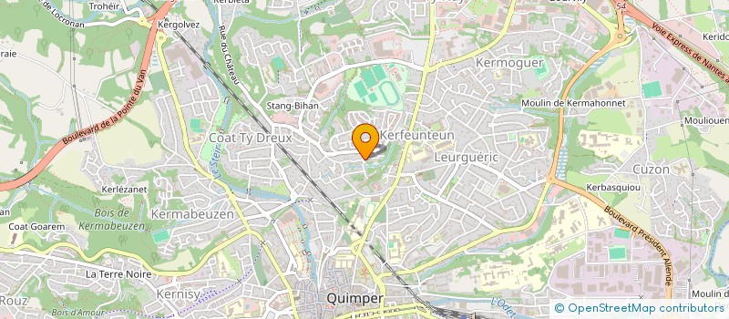 localisation de l'entreprise MONSIEUR HERVE PETTON  QUIMPER