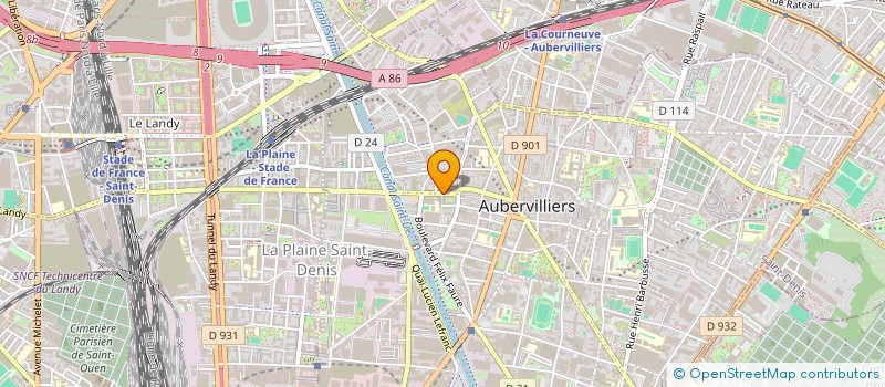 localisation de l'entreprise MONSIEUR HERVE PINET  AUBERVILLIERS