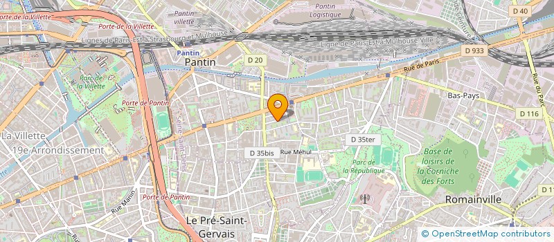 localisation de l'entreprise MONSIEUR HERVE PRIOU à PANTIN
