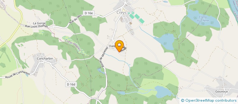 localisation de l'entreprise MONSIEUR HERVE ROBILLARD  CREYS-MEPIEU