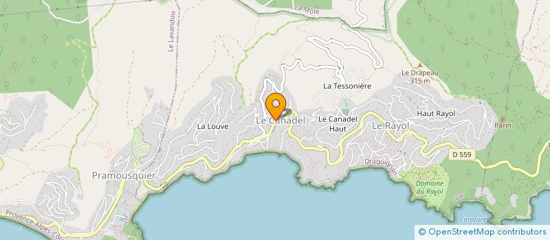 localisation de l'entreprise MONSIEUR HERVE ROLAND à RAYOL-CANADEL-SUR-MER