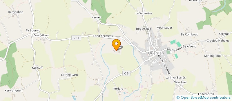 localisation de l'entreprise MONSIEUR HERVE ROUZIC  QUERRIEN