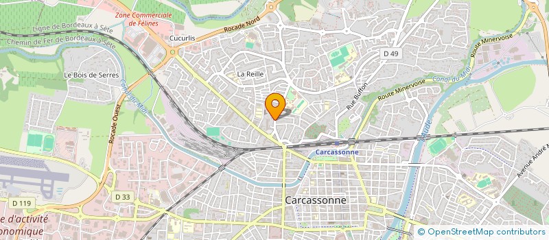 localisation de l'entreprise MONSIEUR HERVE SANEGRE  CARCASSONNE