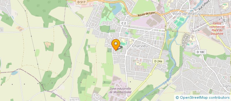 localisation de l'entreprise MONSIEUR HERVE SECOND  CHARVIEU-CHAVAGNEUX