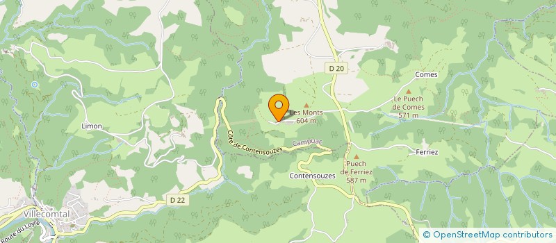 localisation de l'entreprise MONSIEUR HERVE TAURINES  CAMPUAC