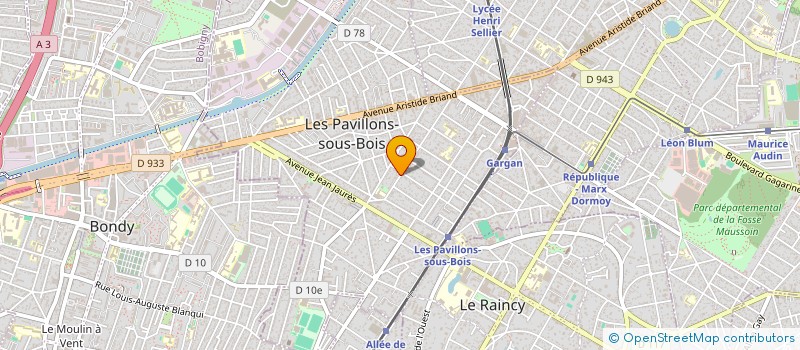 localisation de l'entreprise MONSIEUR HERVE TEMPLON  LES PAVILLONS-SOUS-BOIS